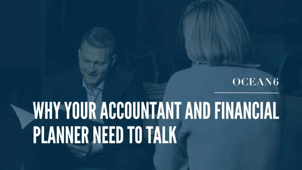Business owner meeting with accountant and financial planner discussing integrated financial strategy