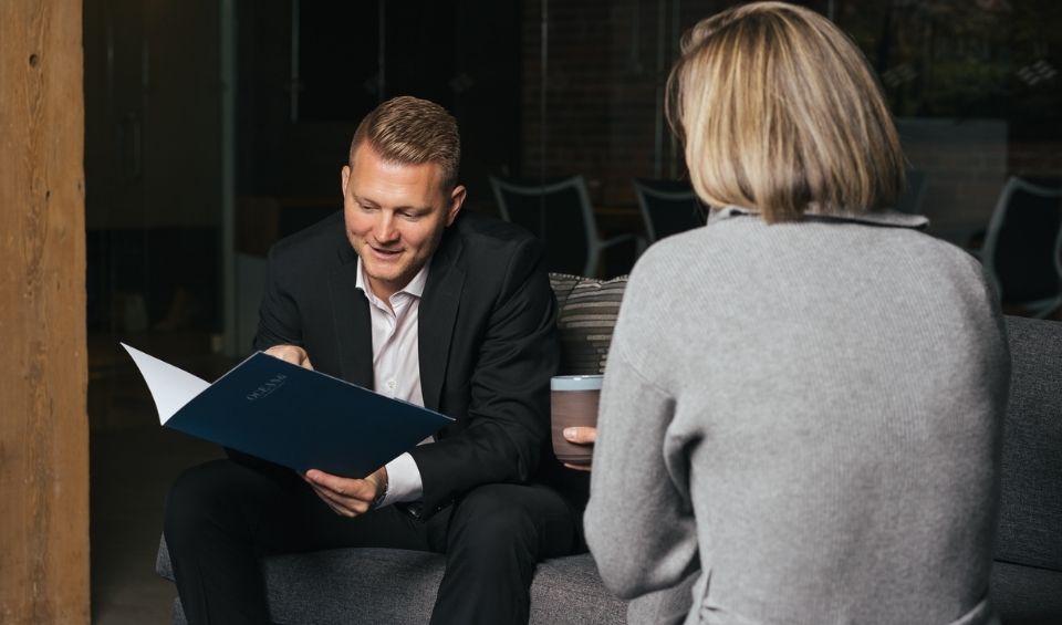Financial advisor meeting with client for financial planning