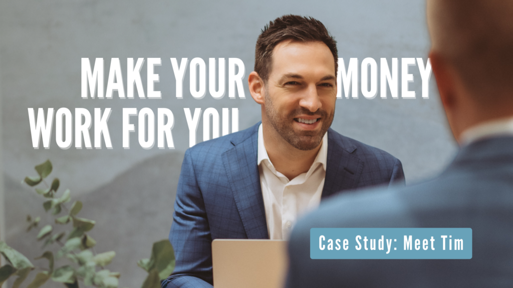 Case study thumbnail: grow your wealth and make your money work for you. advisor smiling at a client across the table