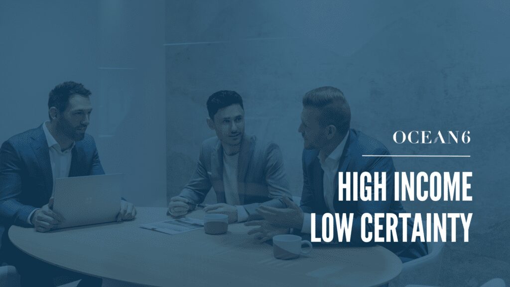 Business owner earning high income but still feeling financial uncertainty