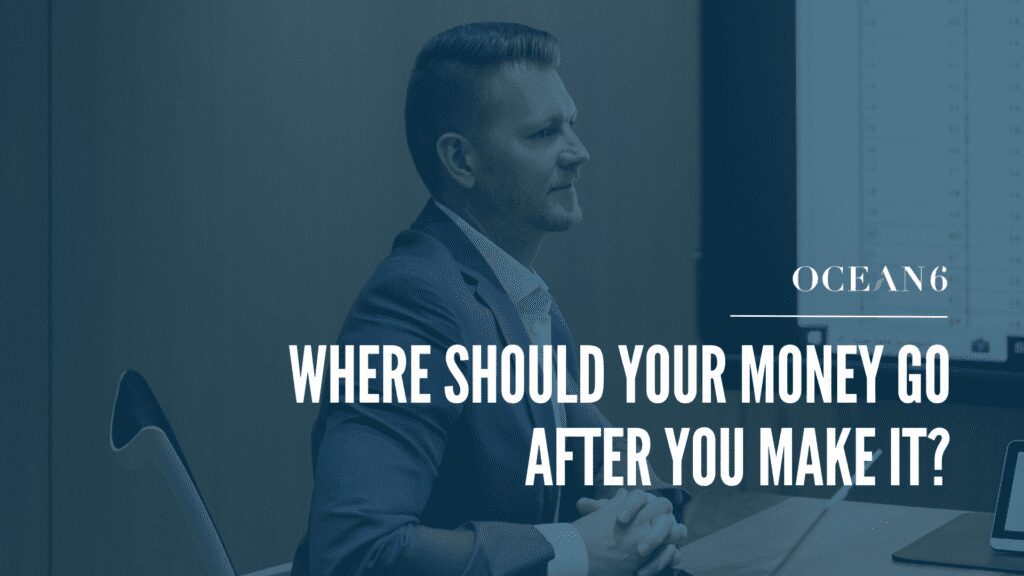 Business owner reviewing finances and deciding how to use company earnings