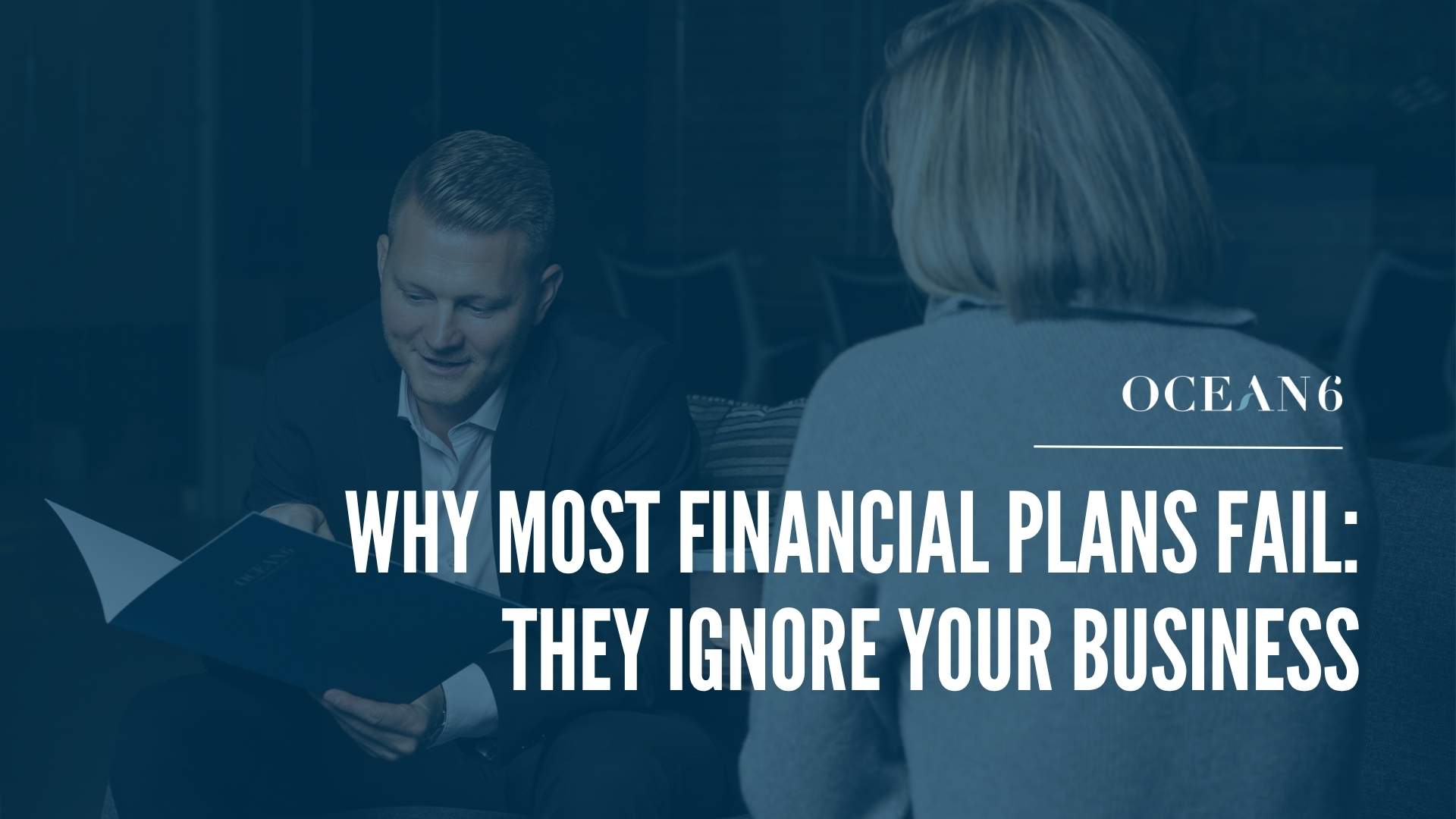 Ocean 6 founder Jay Gangnes reviewing a financial plan with a business owner.
